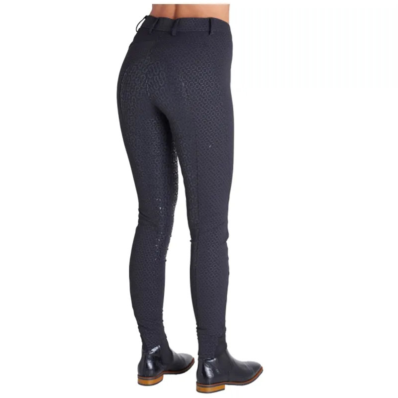 Montar Elise Childrens Full Silicone Seat Breeches - Black